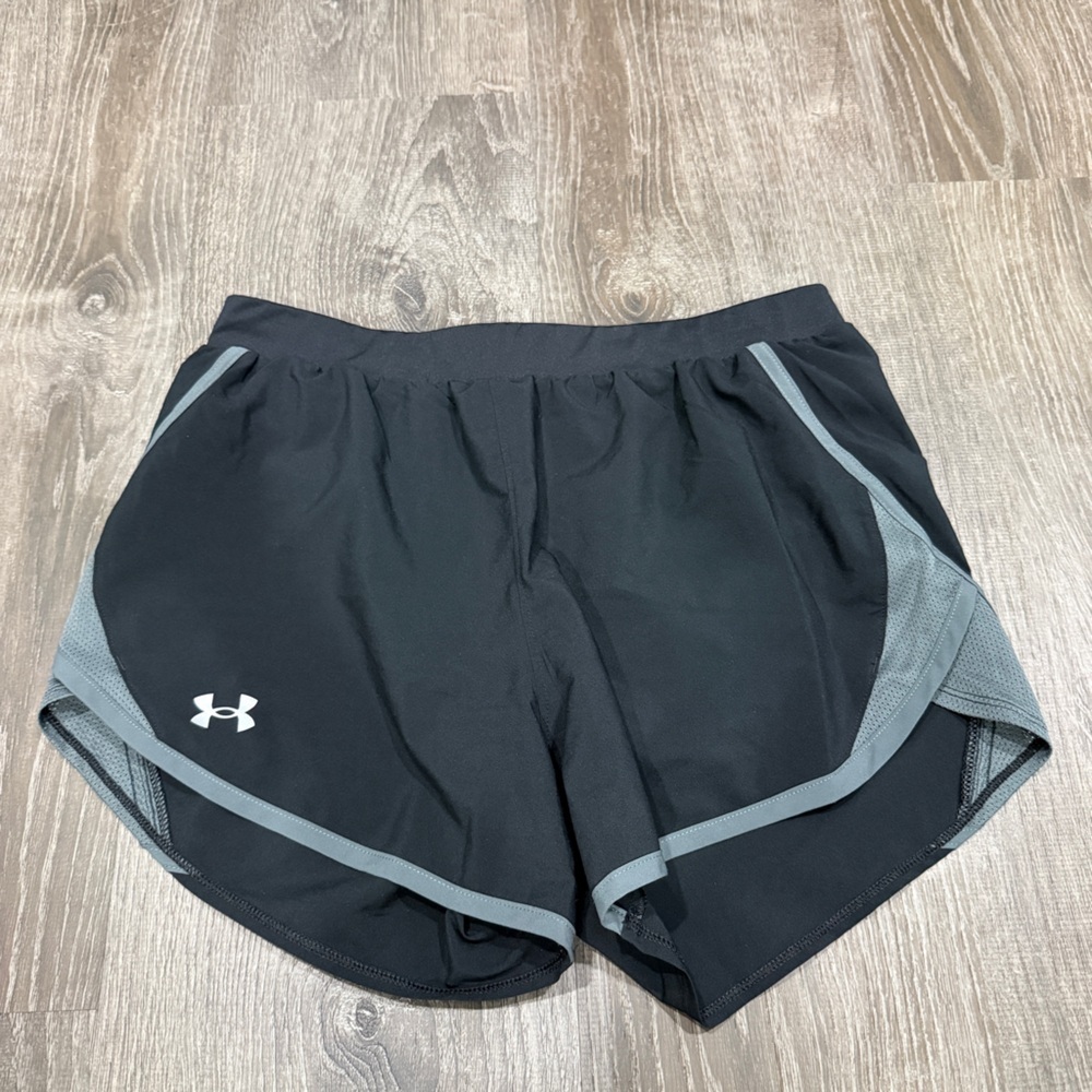 Under Armour Black and Grey Heatgear Running Shorts